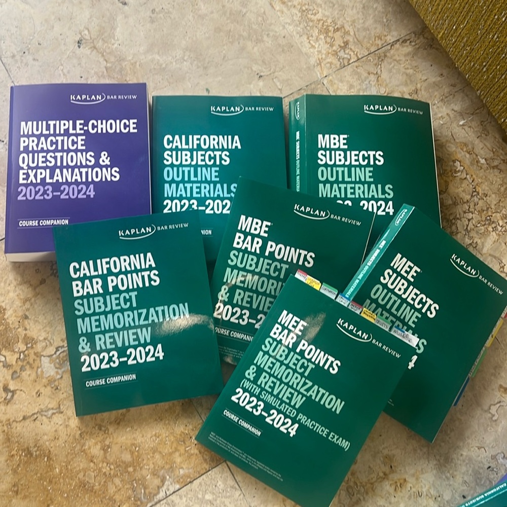 California Bar Exam Kaplan Bar prep complete set